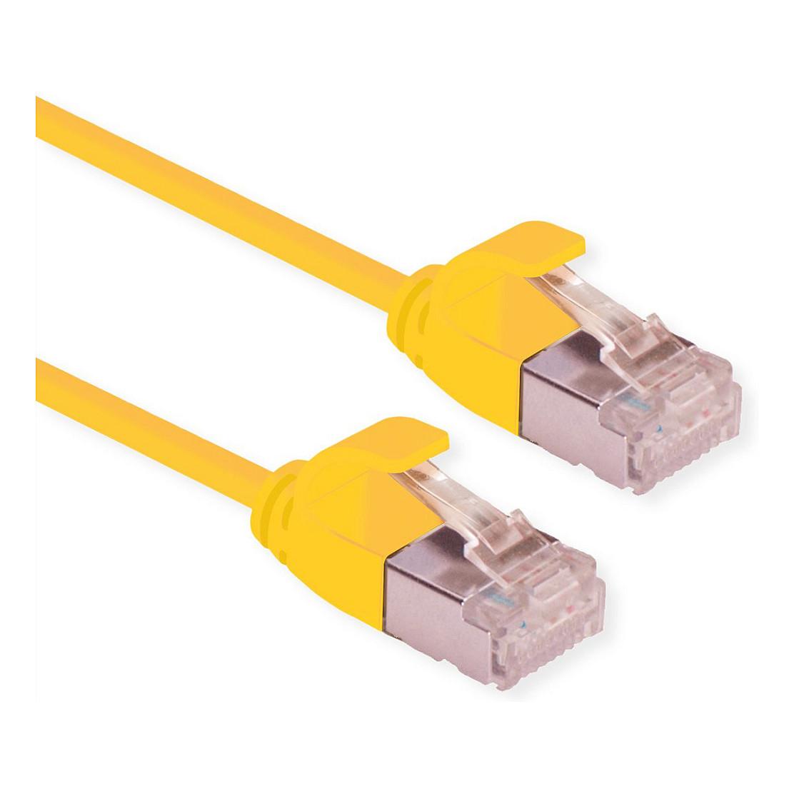 Netværkskabel ROLINE Cat.6A U/FTP slim LSOH RJ-45 0,3 m - gul