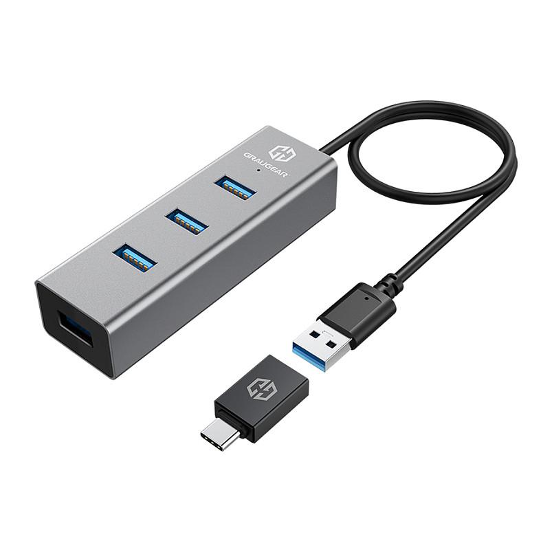 USB-hub GRAUGEAR G-HUB4-AC med 4 x USB 3.0 Type-A