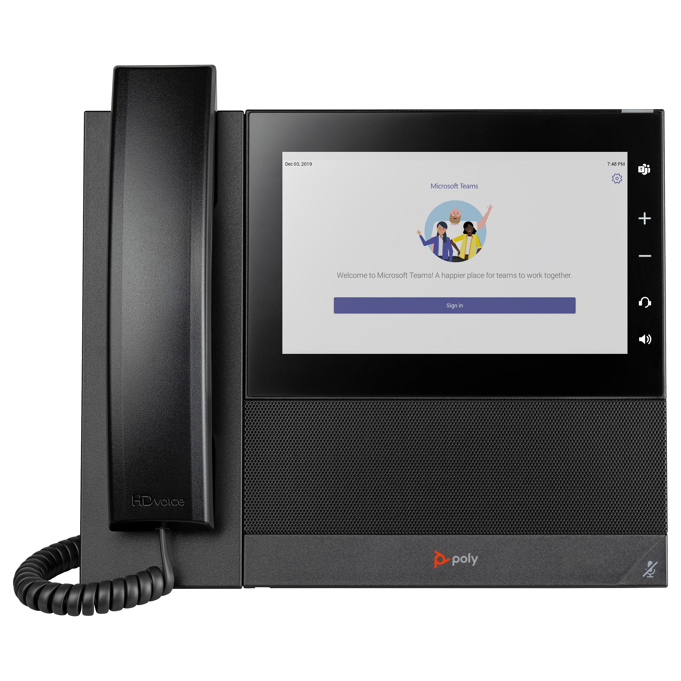 HP Poly CCX 600 - Til Microsoft Teams - VoIP-telefon med opkalds-ID/opkald venter - SIP, RTP, RTCP - 24 linier - sort