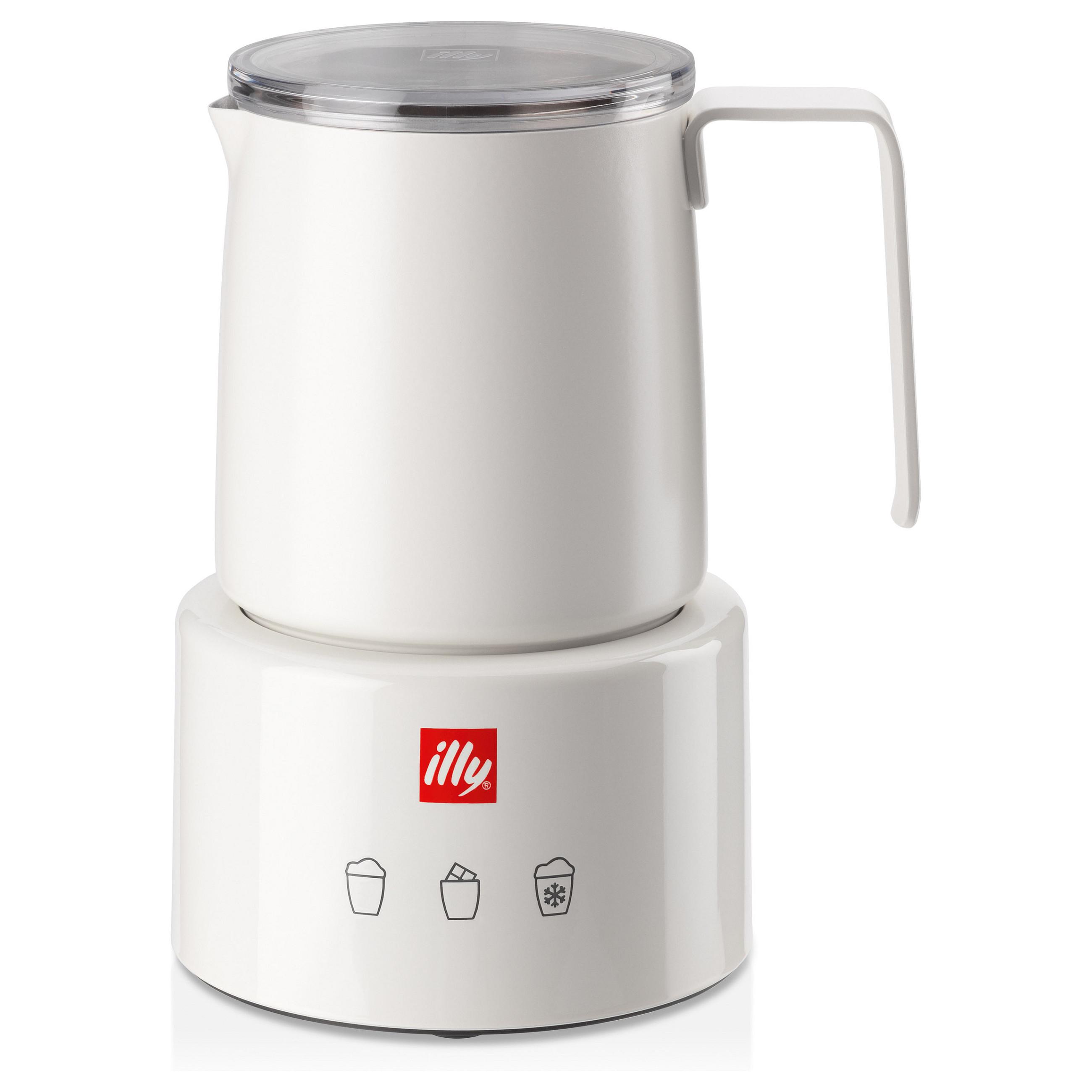 Illy 22984, Automatisk mælkeskummer/varmer, Hvid, Rustfrit stål, 250 ml, Varm & kold, Berøring