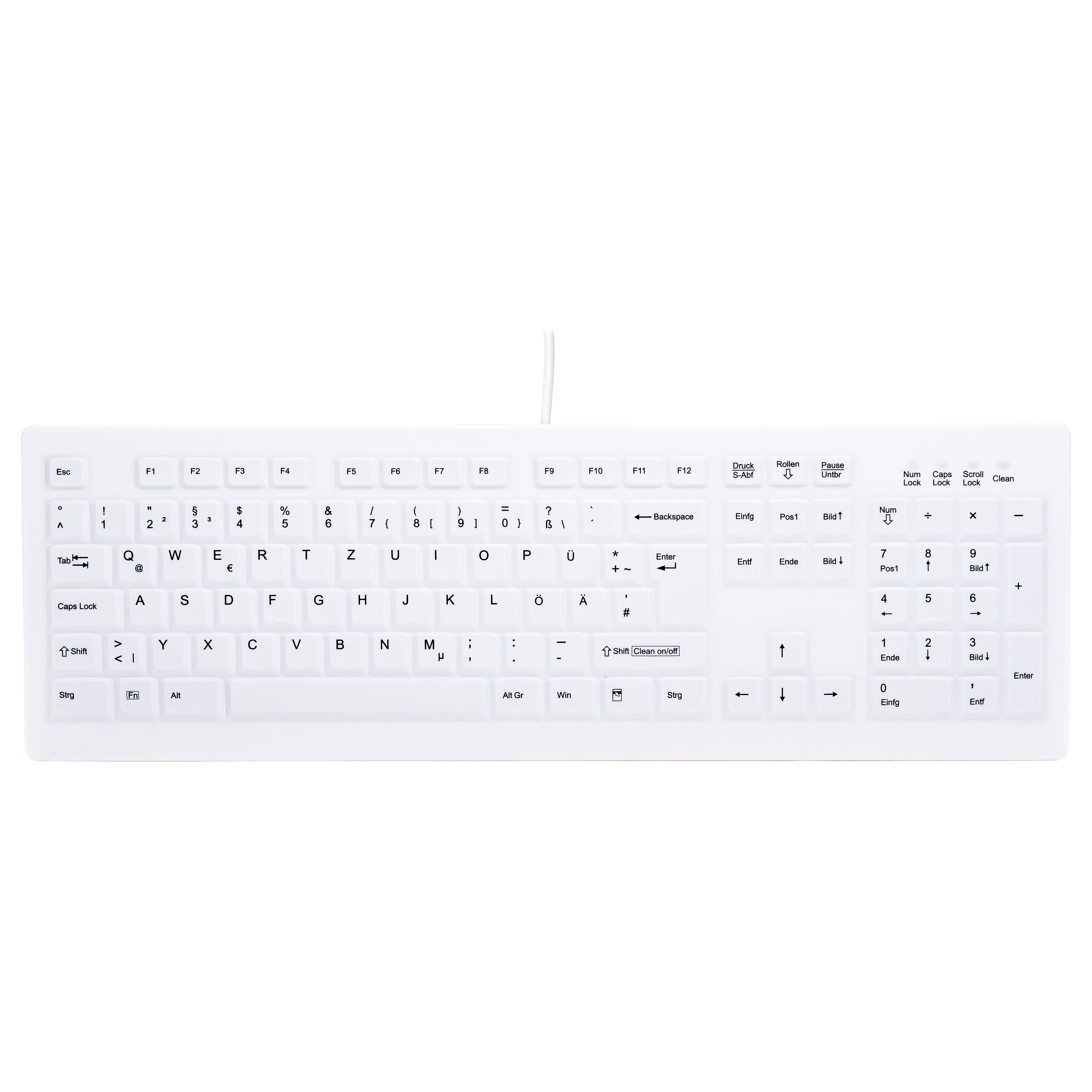 Contour Active Key ClassicClean - Tastaturdække - udskiftelig membran, hygiejnisk design - fuld størrelse - hvid - for Active Key AK-C8100 Sanitizable