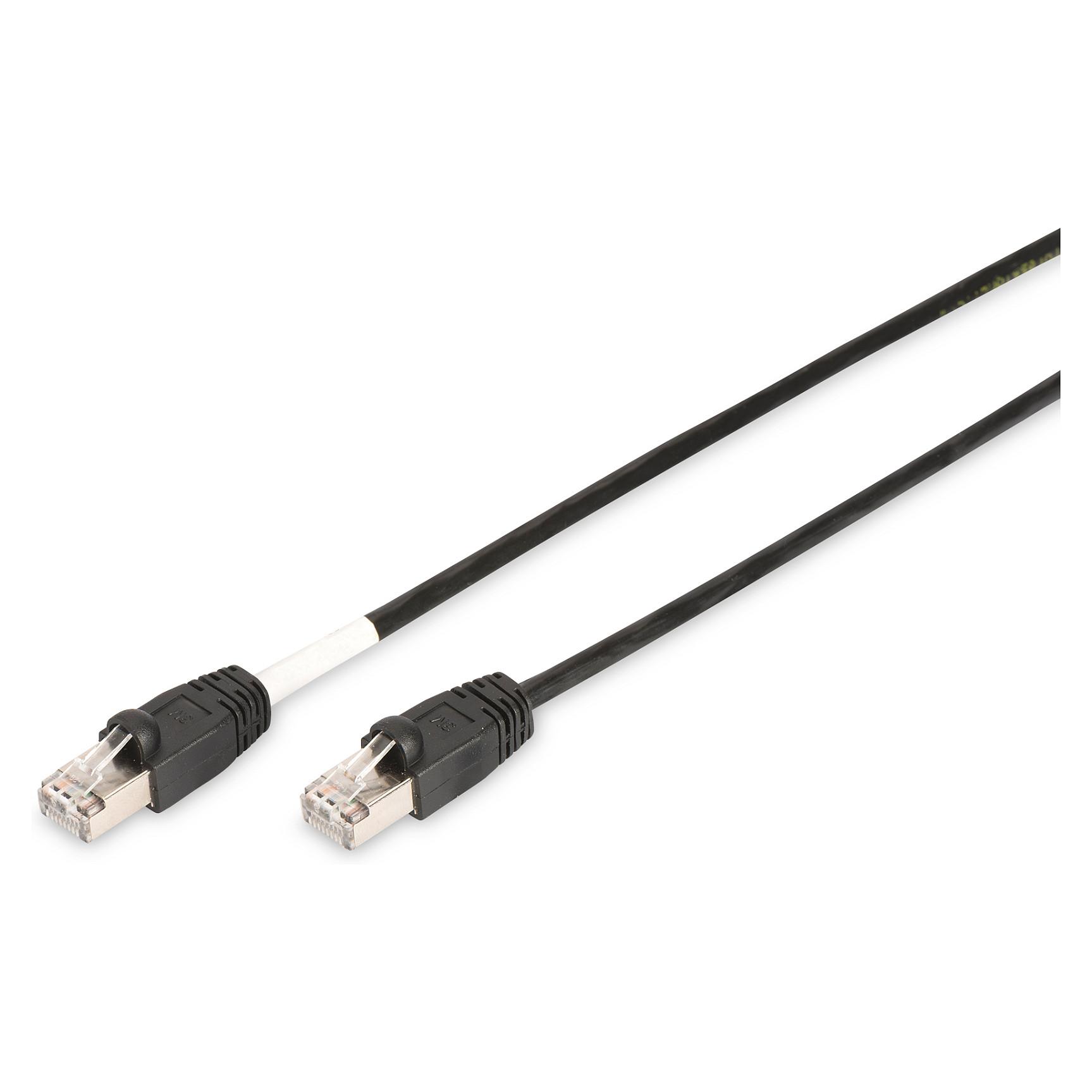 DIGITUS Professional - Patchkabel - RJ-45 (han) til RJ-45 (han) - 3 m - SFTP - CAT 6 - booted, udendørs, knastfri - sort