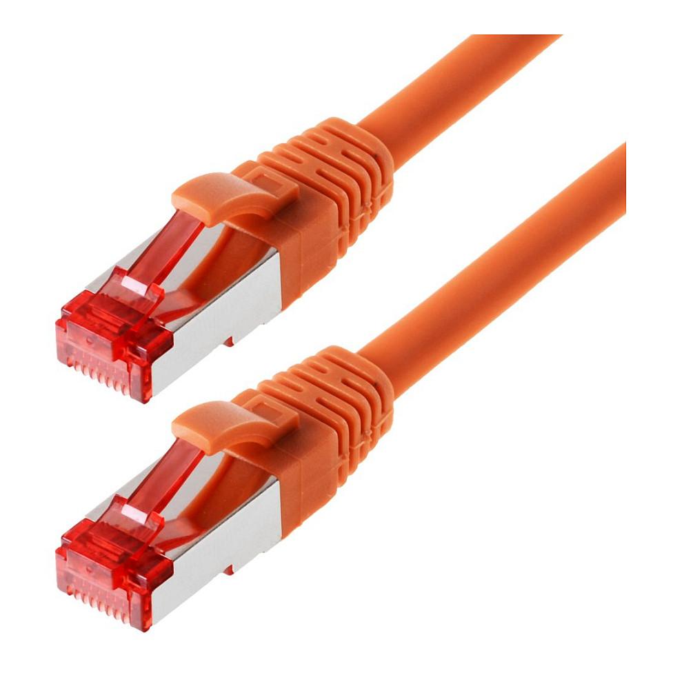 Netværkskabel Helos Cat.6 S/FTP RJ-45 30 m - orange