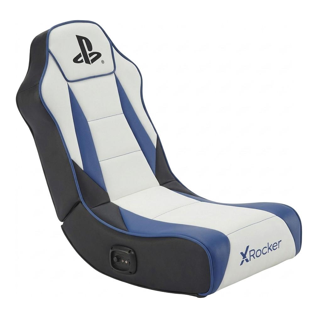 Gulv-gamingstol X Rocker 2021026 PlayStation - hvid/blå