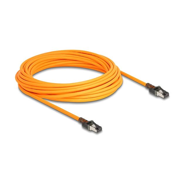 Netværkskabel DeLOCK RJ45 Cat.6A S/FTP med USB Type-C portfinder - 10 m orange