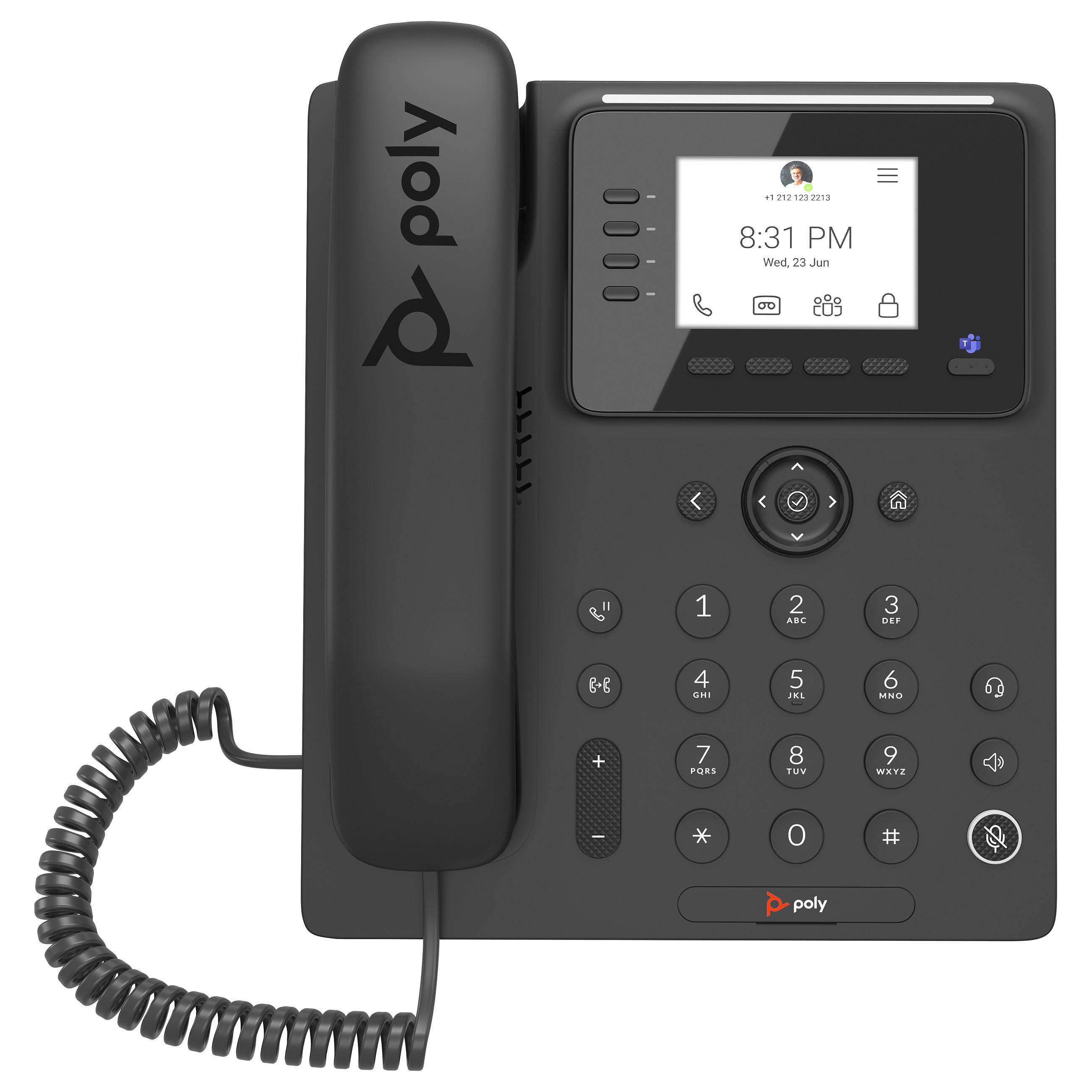 Bordtelefon HP Poly CCX 350 Teams - PoE uden strømforsyning