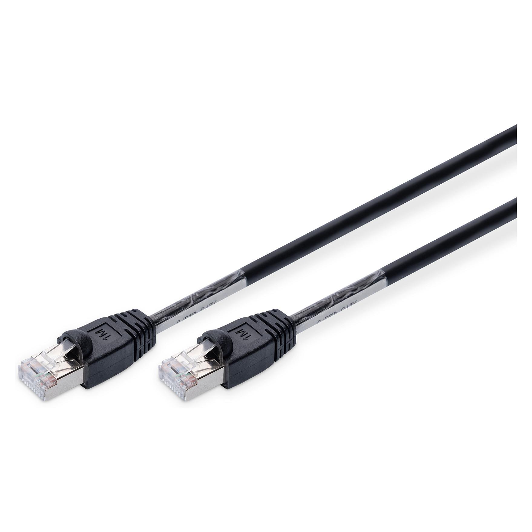 DIGITUS Professional - Patchkabel - RJ-45 (han) til RJ-45 (han) - SFTP - CAT 6 - booted, udendørs, knastfri - sort