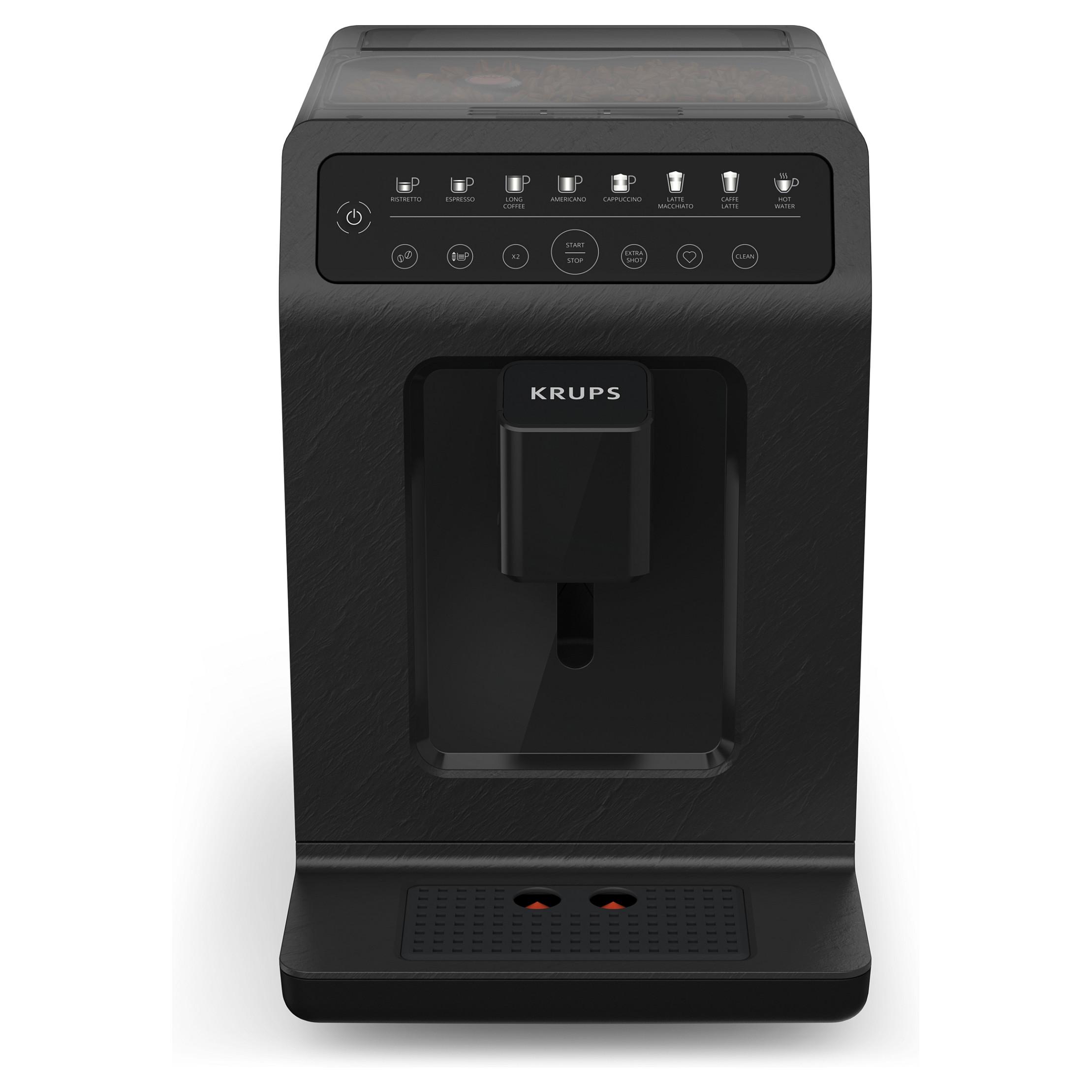 Krups Evidence EA897B10 Eco-Design - Automatisk kaffemaskine med mælkeskummer - 15 bar - skifer