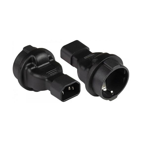 Strømadapter econ connect PA-1402S C14 til Type F - sort