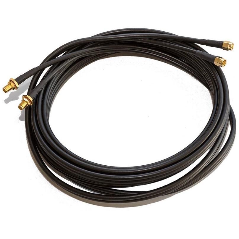 Poynting Antennas CAB-092 HDF195 - Antennekabel - SMA (han) til SMA (hun) - 5 m - 4.95 mm - siamesisk - tvilling, indendørs/udendørs
