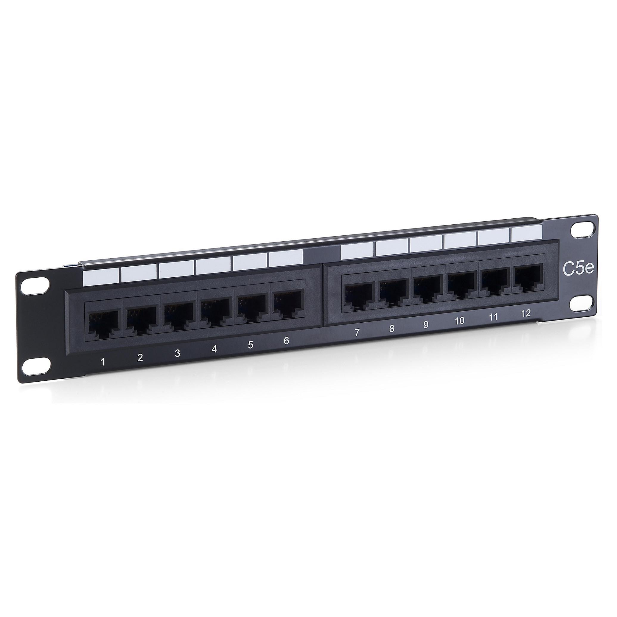Patchpanel Equip 12-port RJ45 Cat5e 10" UTP 1U - sort