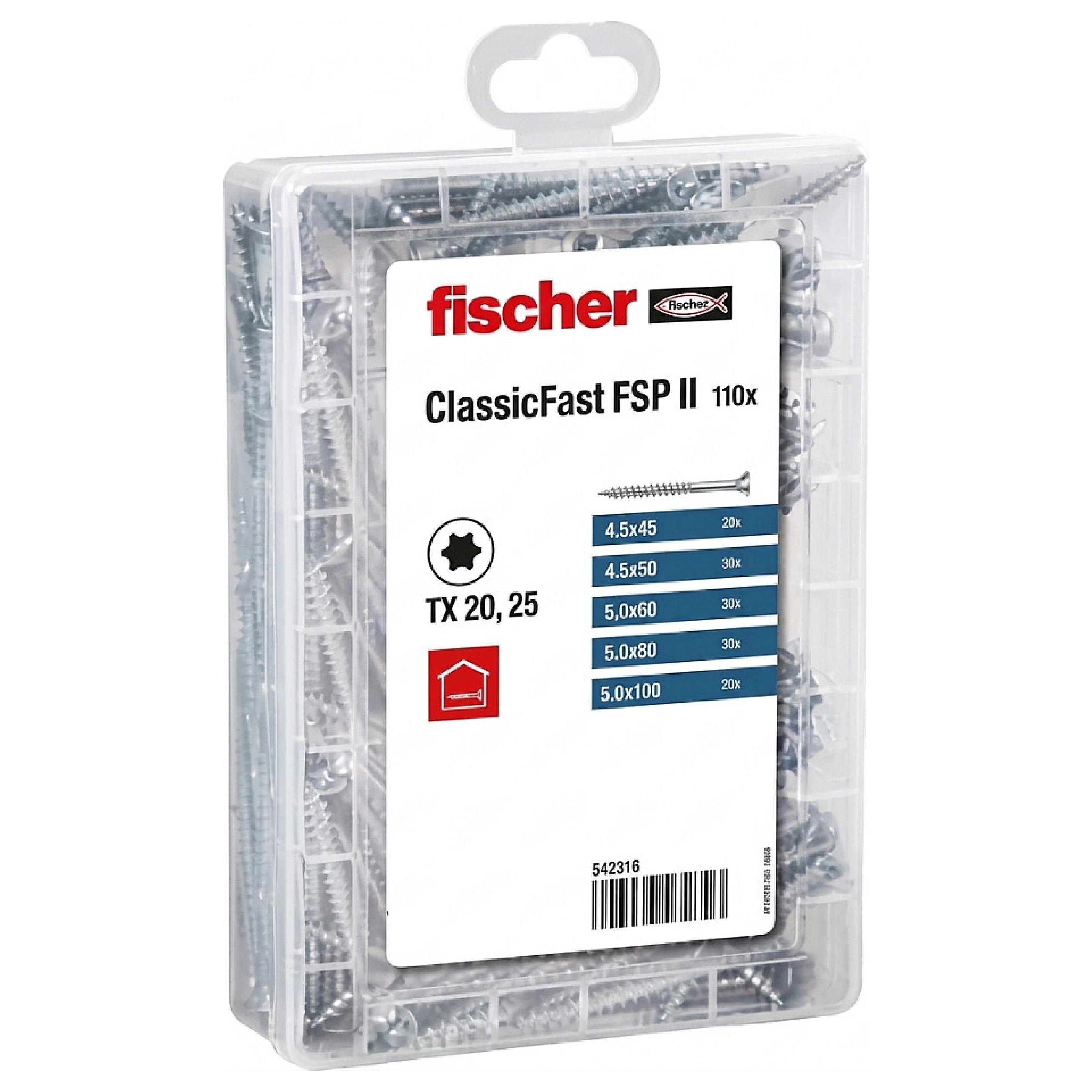 Skruesæt Fischer Meister-Box ClassicFast SK TG TX 4,5 - 5,0 mm