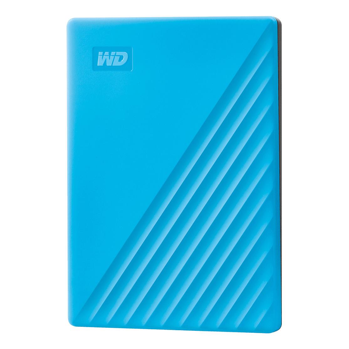 WD My Passport WDBYVG0020BBL - Harddisk - krypteret - 2 TB - ekstern (bærbar) - USB 3.2 Gen 1 - 256-bit AES - blå