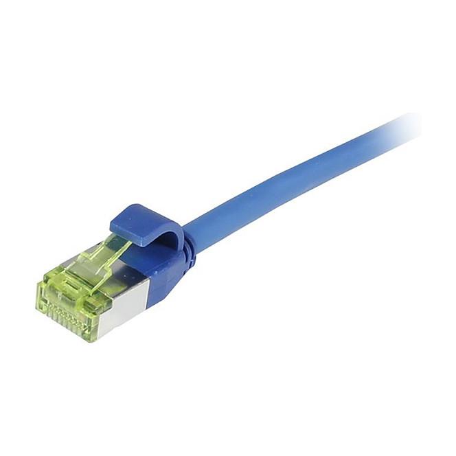 Patchkabel RJ45 CAT6A 500Mhz 05m blau SFTP slimline rund d45mm TPELSZHSuperflex AWG28 mit CAT7 Rohkabel Synergy 21