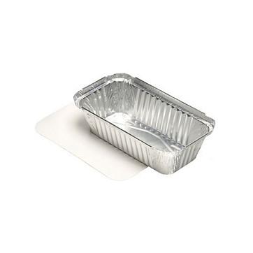 STARPAK aluminiumsskåle med låg 19,5 cm x 10,3 cm 700 ml sølv