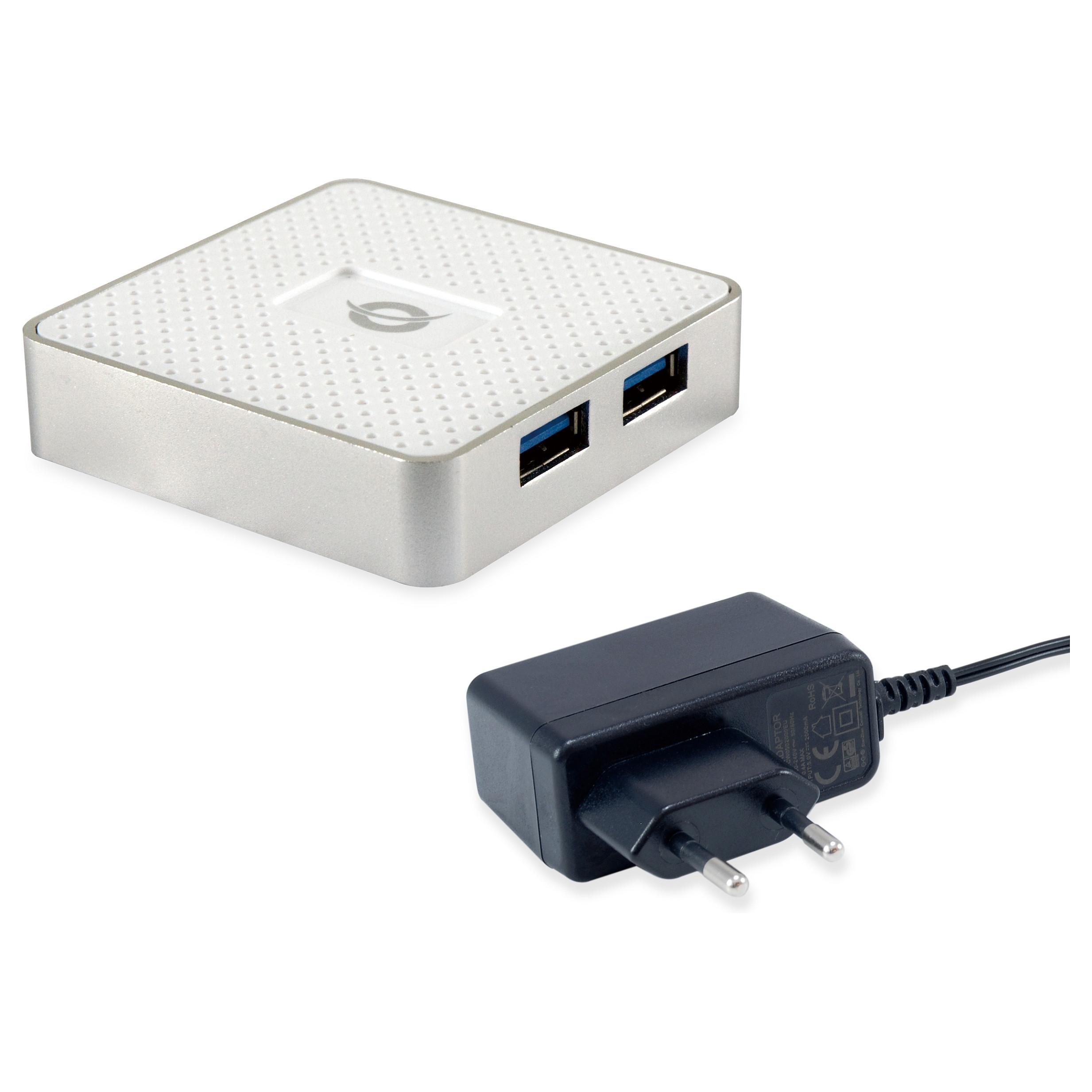Conceptronic HUBBIES 4-port USB-hub USB 3.2 Gen 1 hvid