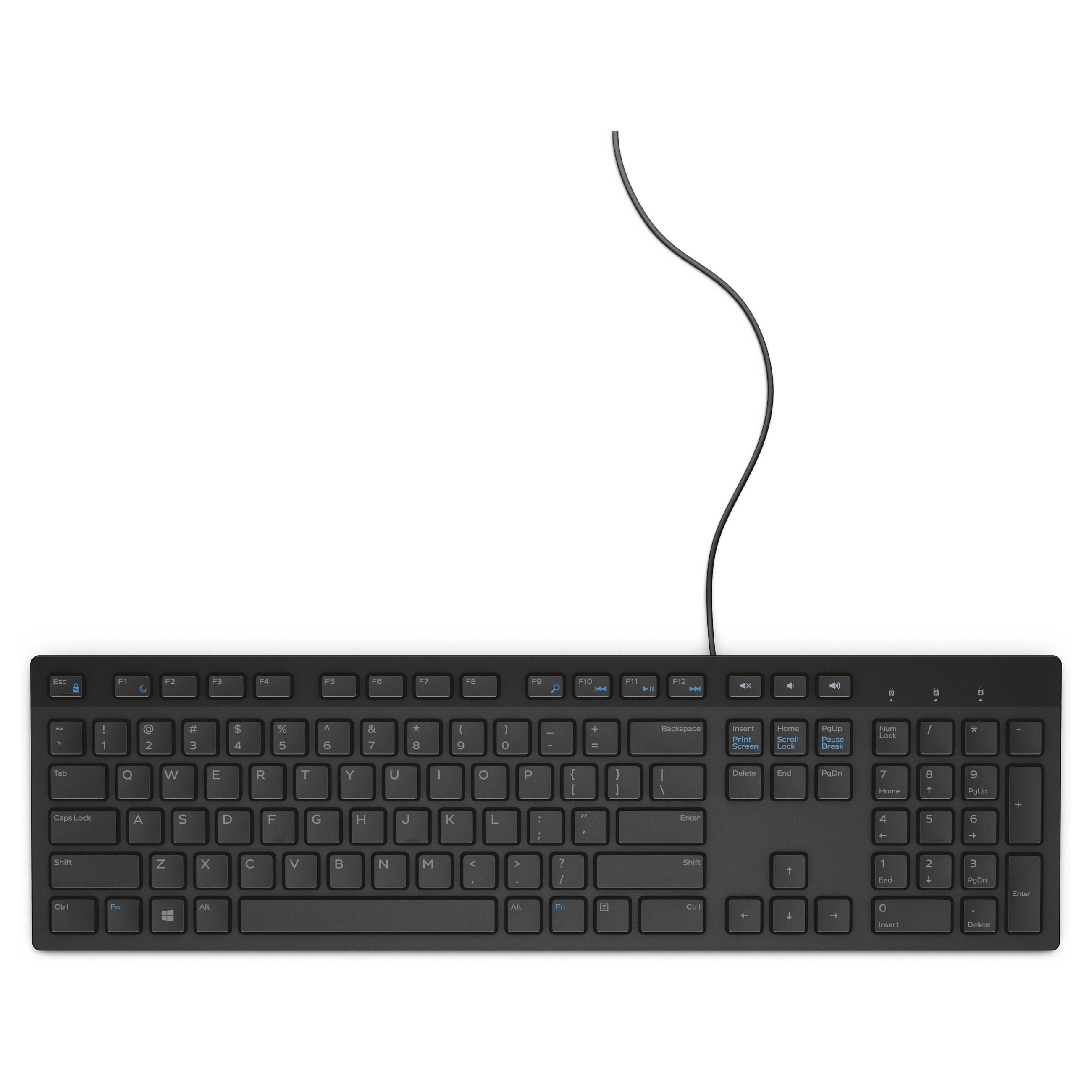 Dell KB216 - keyboard - US International (QWERTY) - Tastatur - Universal - Sort