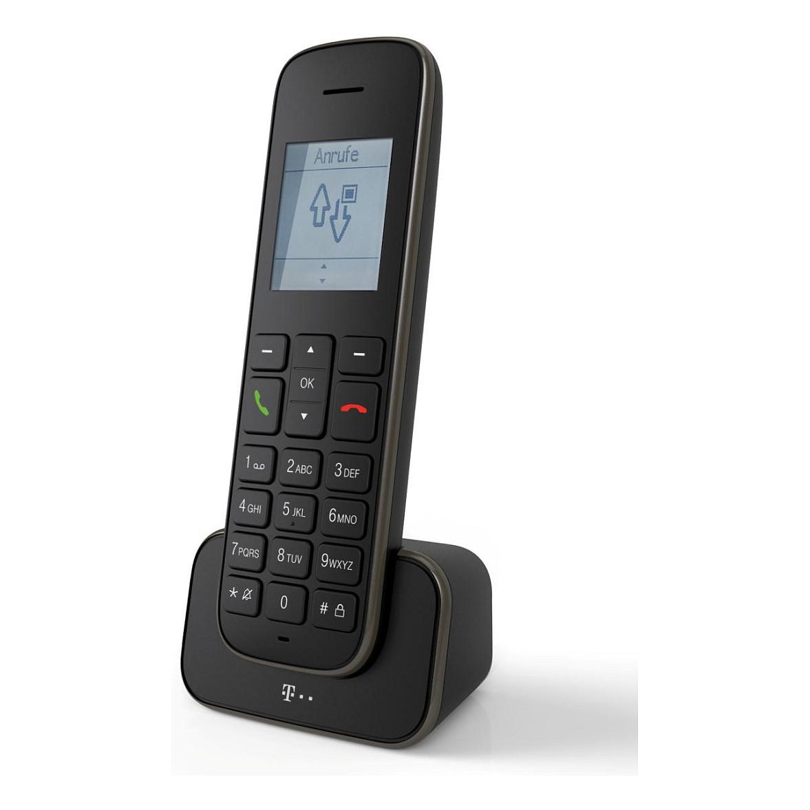 Deutsche Telekom Sinus 207 pack - Ekstra trådløst håndsæt med opkalds-ID - DECT\GAP - sort