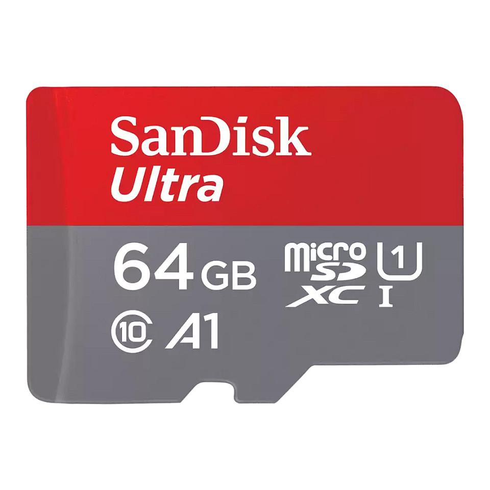 Hukommelseskort SanDisk Ultra microSDXC 64 GB med SD-adapter