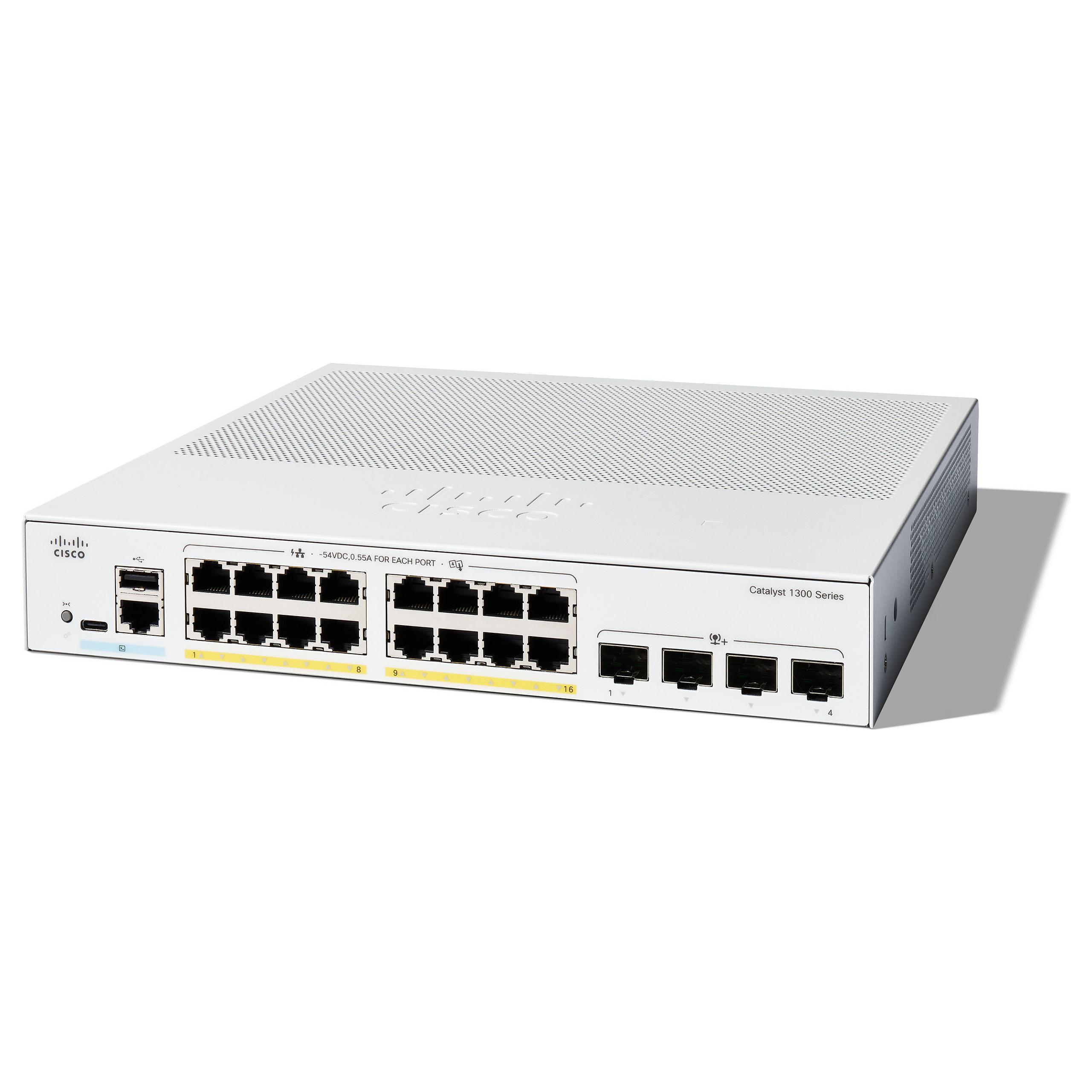 Cisco Catalyst C1300 Managed 16x1gbe 4x10gbe Sfp+ Poe 120w Switch
