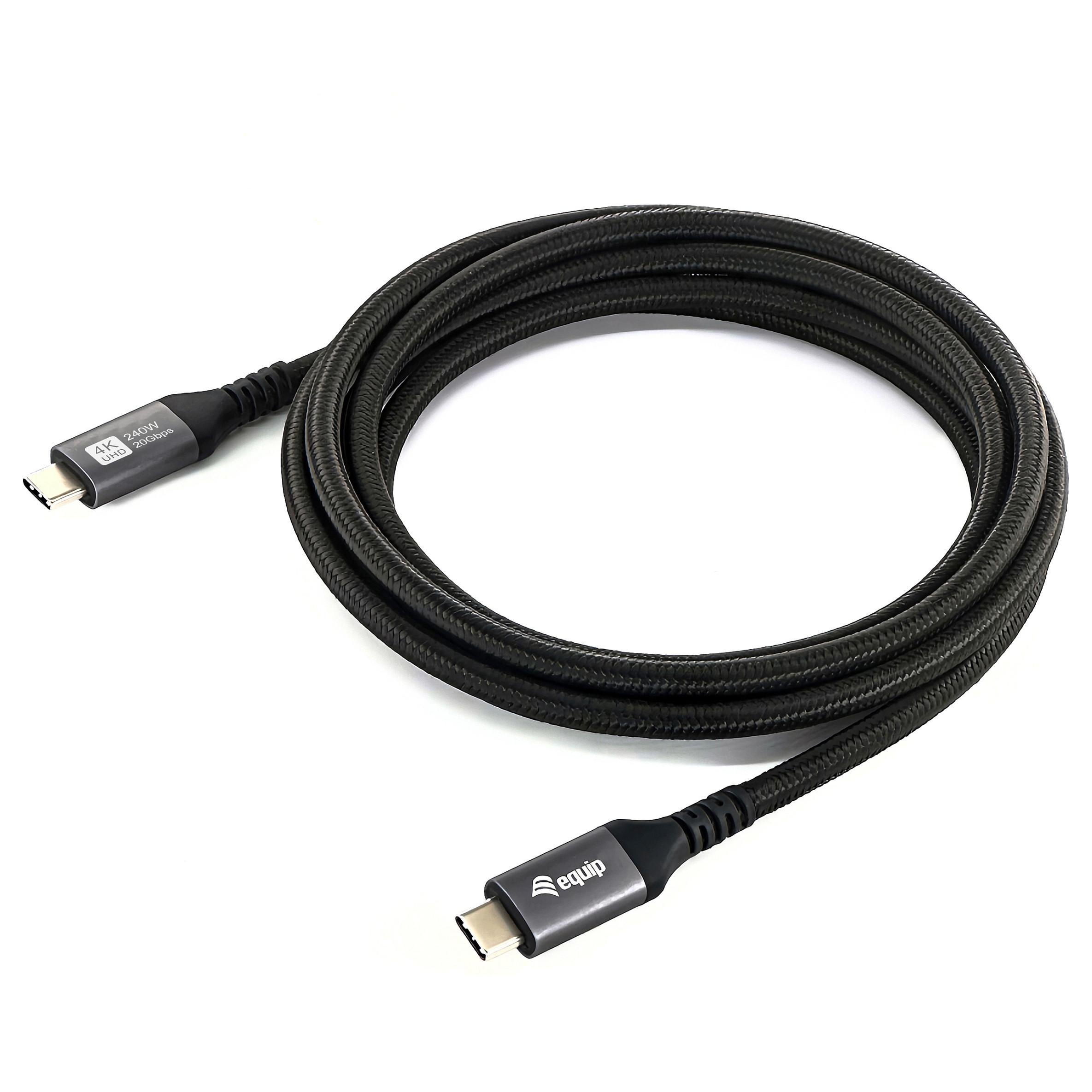 USB-C til USB-C kabel Equip 128384 USB4 Gen 2x2 - 3 m, sort