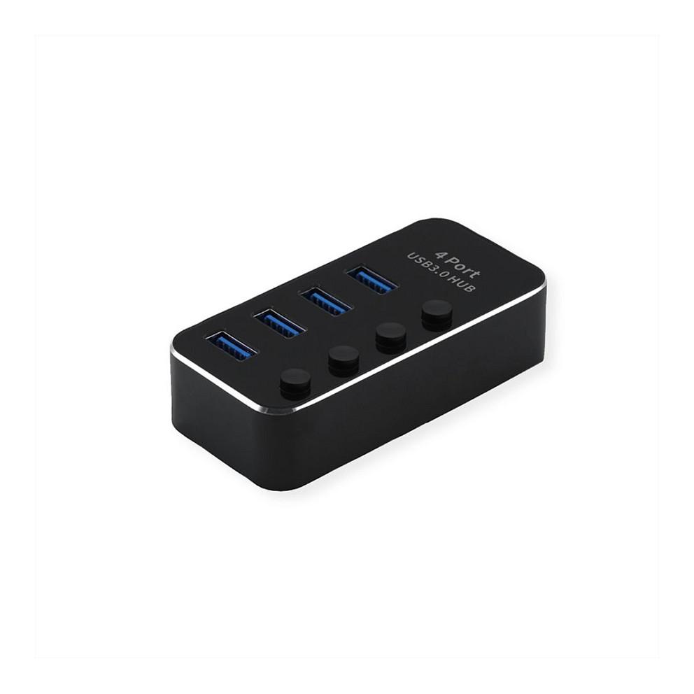 USB-hub ROLINE 14.02.5056 4 porte - sort