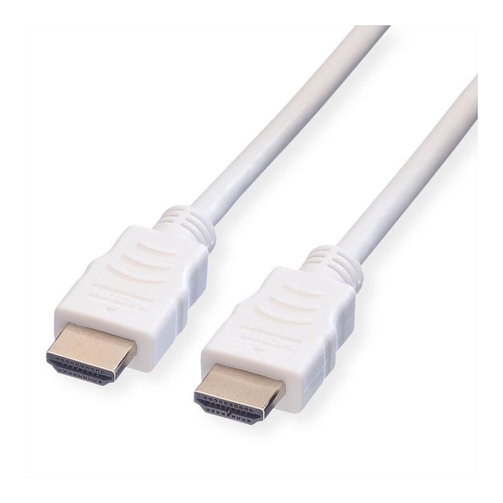 HDMI-kabel VALUE High Speed med Ethernet - hvid, 10 m