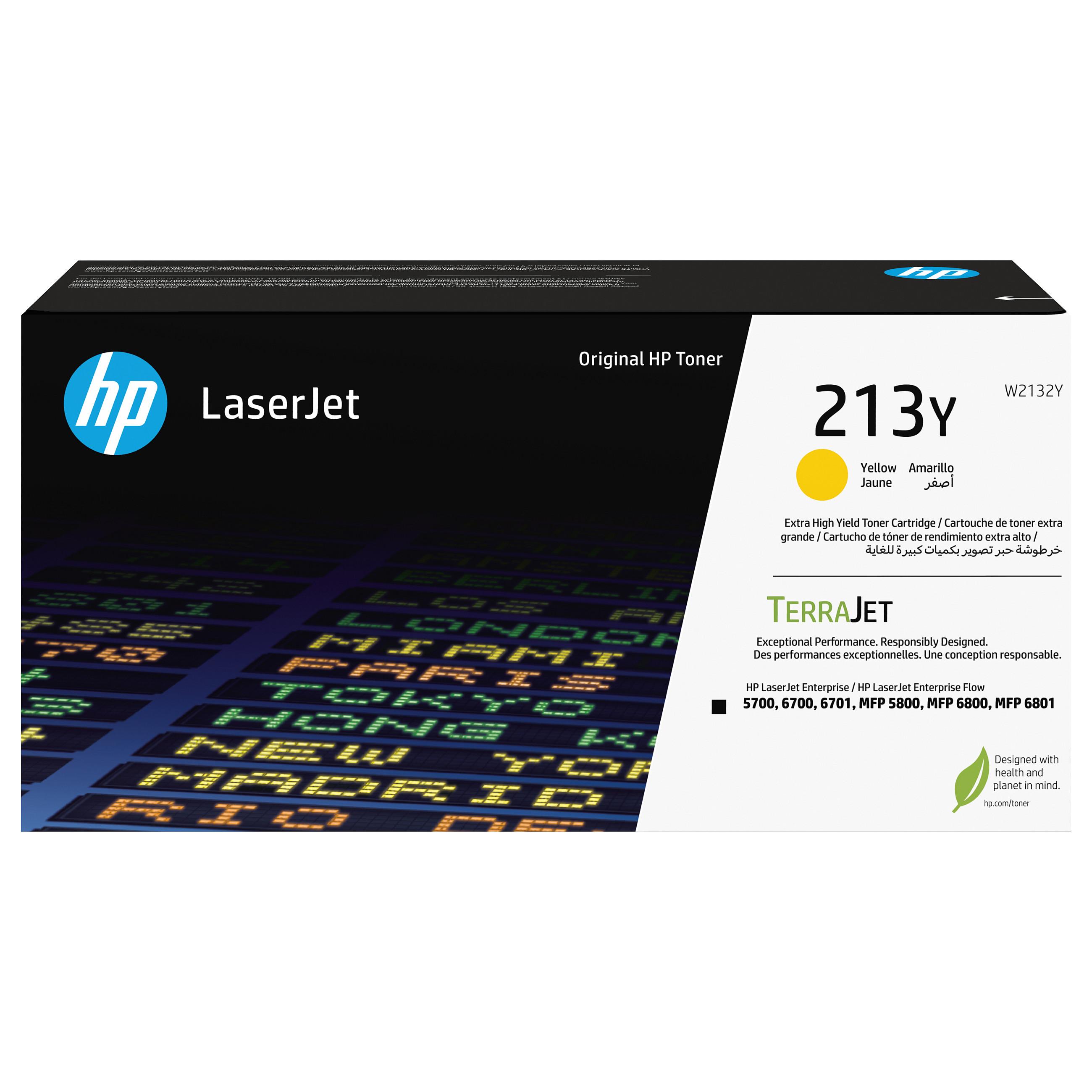 HP 213Y - Særlig høj ydelse - gul - original - LaserJet - tonerpatron (W2132Y) - for Color LaserJet Enterprise MFP 6800dn
