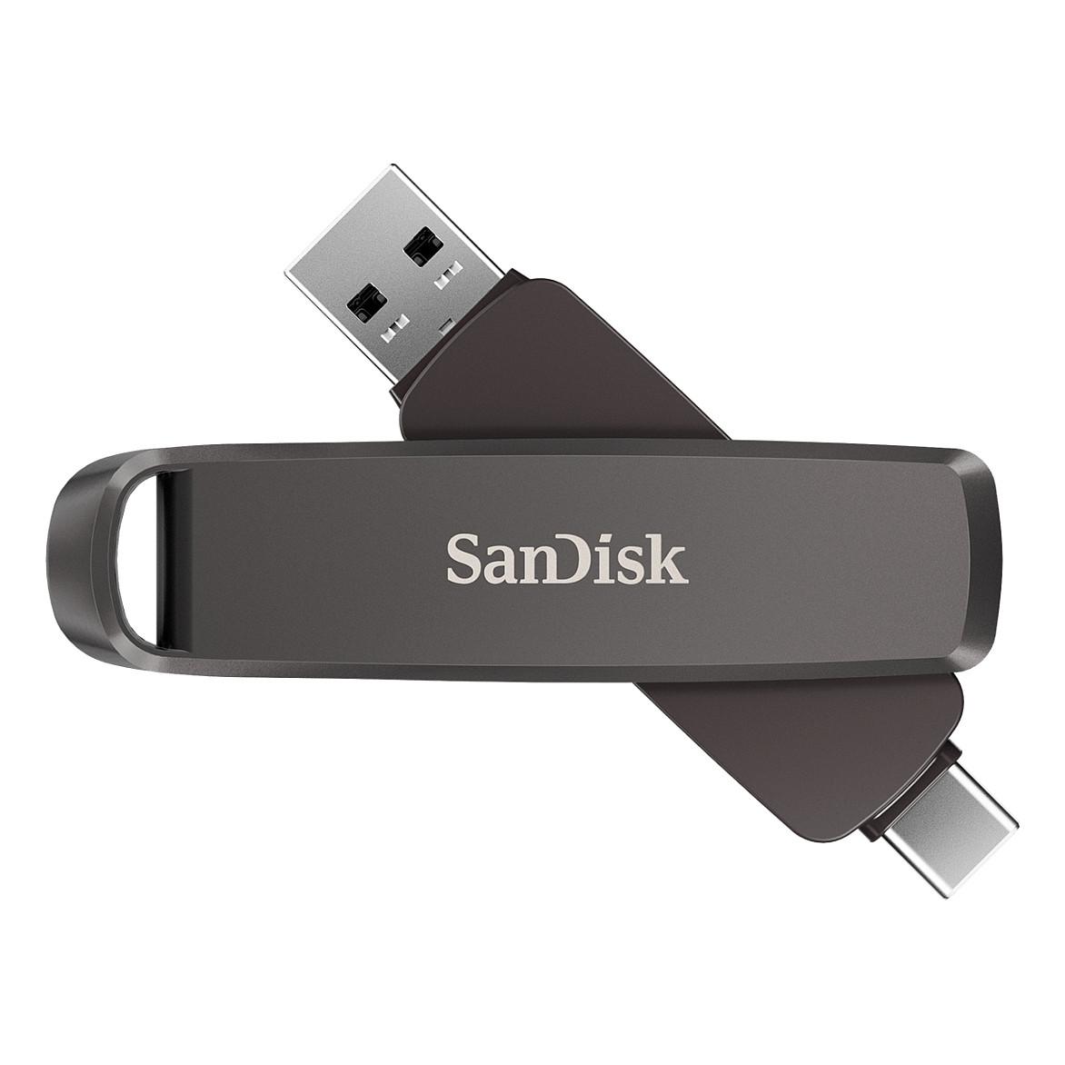 SanDisk Extreme PRO Dual Drive - USB flashdrive - 256 GB - USB 3.2 Gen 2 / USB-C