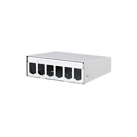 Patchpanelhus METZ CONNECT 130861-0602-E 6 port - RAL 9010
