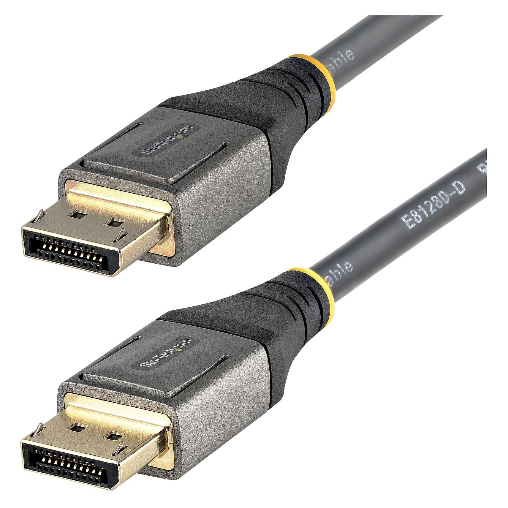 StarTech.com 3ft (1m) VESA Certified DisplayPort 1.4 Cable, 8K 60Hz HDR10, Ultra HD 4K 120Hz DP Video Cable, DisplayPort to DisplayPort Cable, DP Cord for Monitors/Displays, M/M - DP 1.4 Cable with La