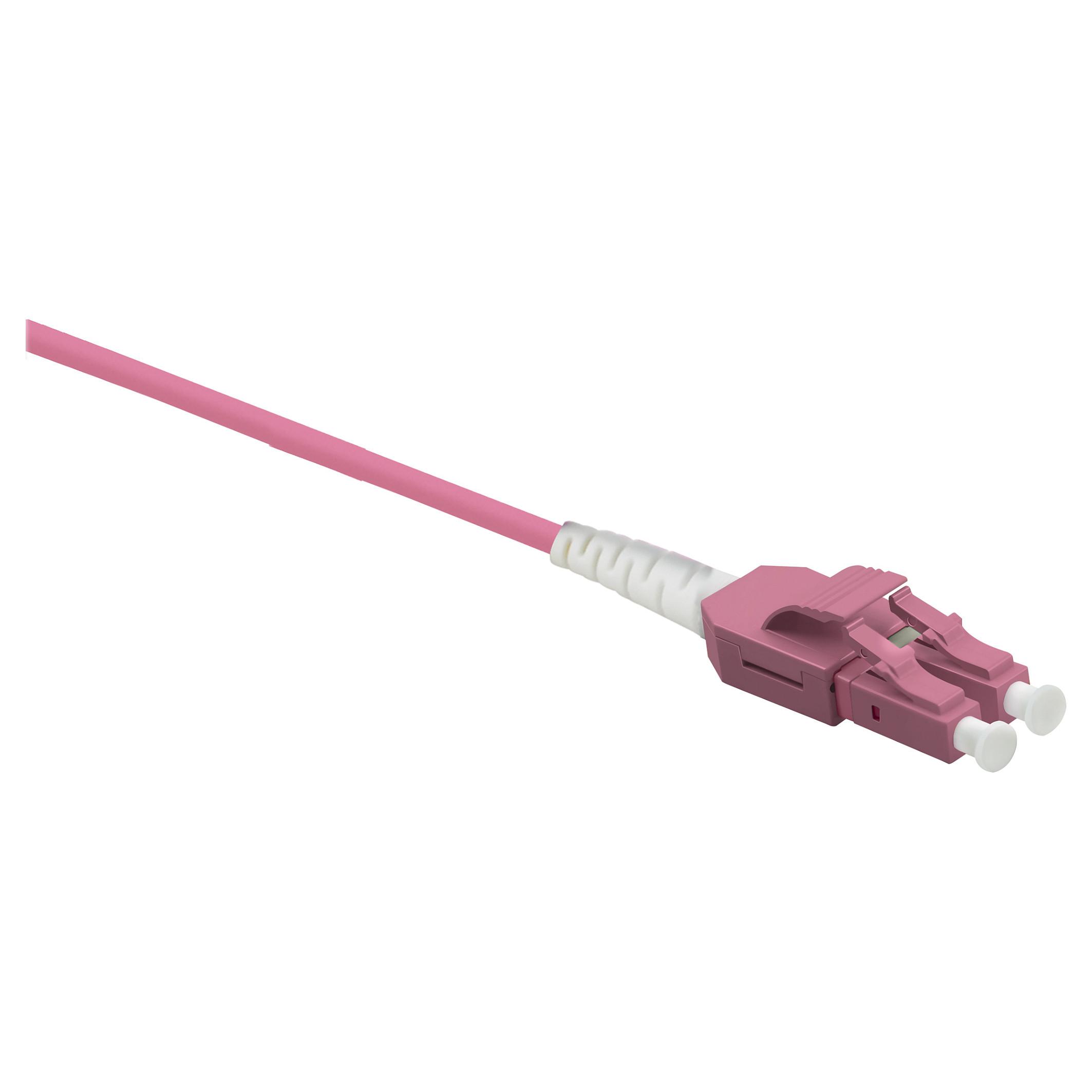 Fiberpatchkabel Helos OM4 Uniboot LC/LC LSZH - erikaviolet, 1 m