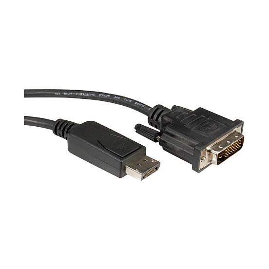 DisplayPort til DVI-kabel ROLINE 11.04.5613 - sort, 1 m