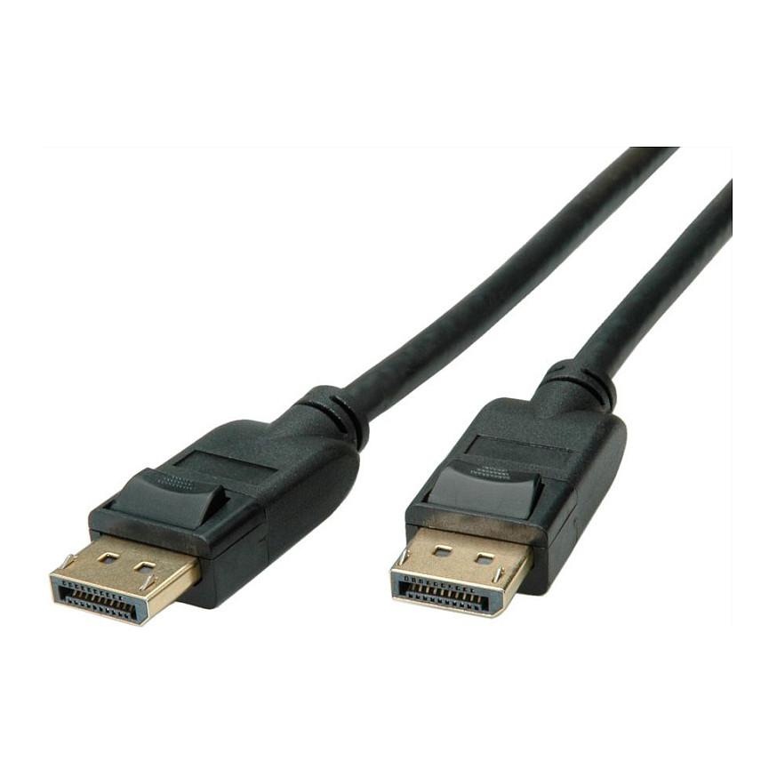 DisplayPort-kabel ROLINE DP V1.4 - 1 m, sort