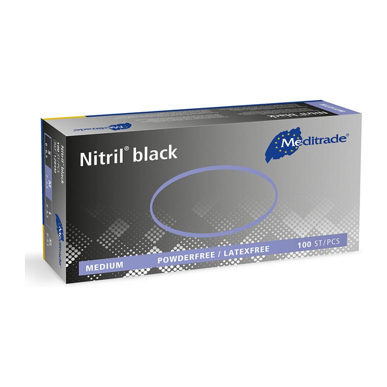 Nitril engangshandsker Meditrade Nitril black - sort, 100 stk.