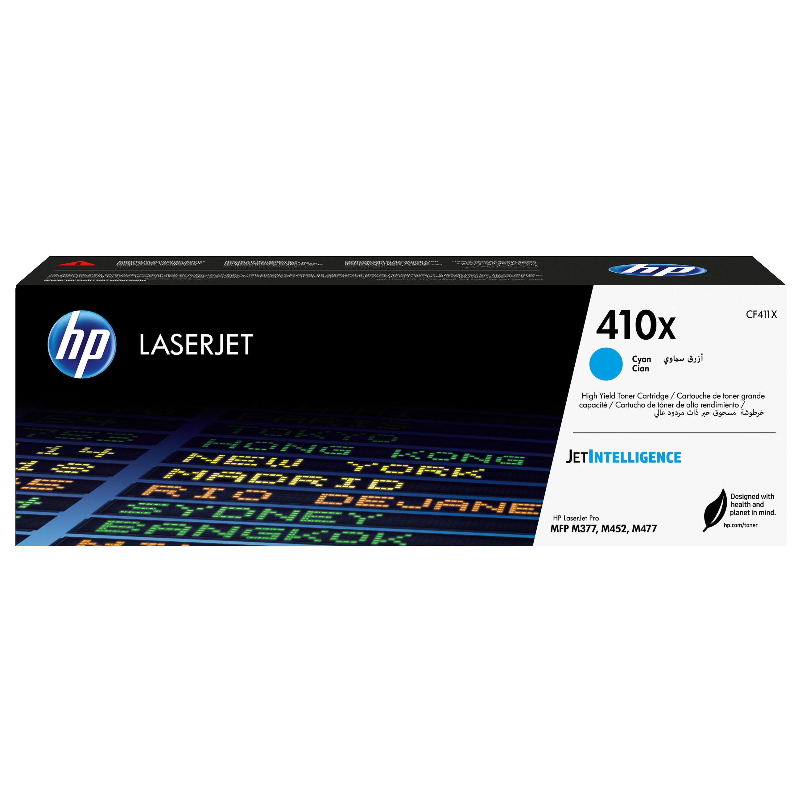 HP 410X High Yield cyan original LaserJet-tonerpatron CF411X - cyan, 5.000 sider