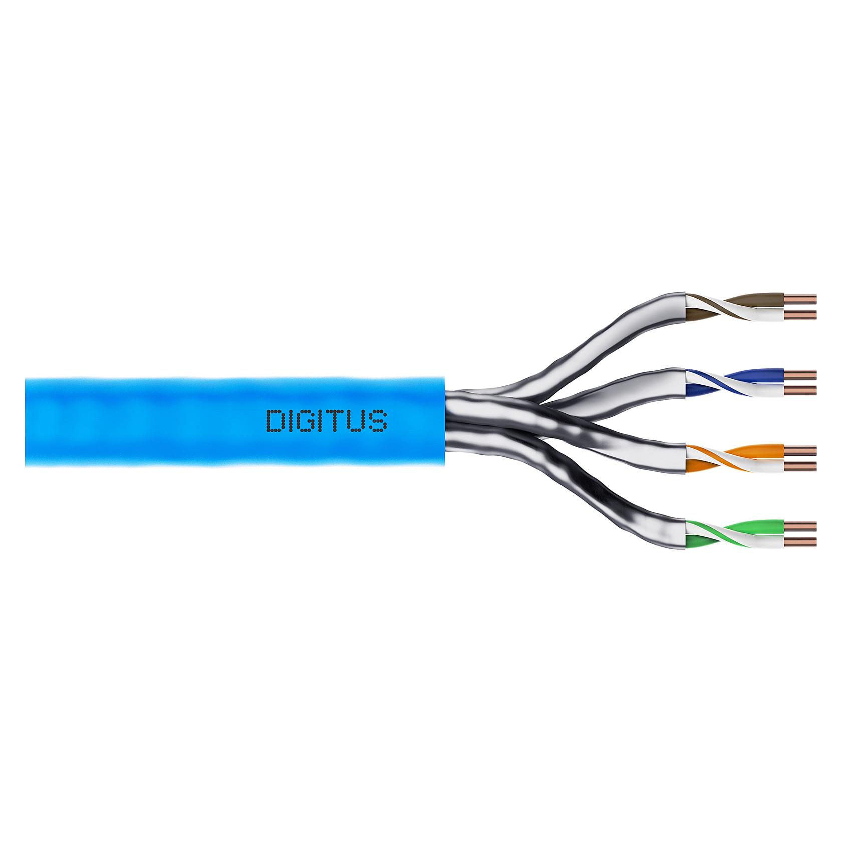 DIGITUS - Bulkkabel - 305 m - foldet uskærmet snoet par (F/UTP) - CAT 6a - lyseblå