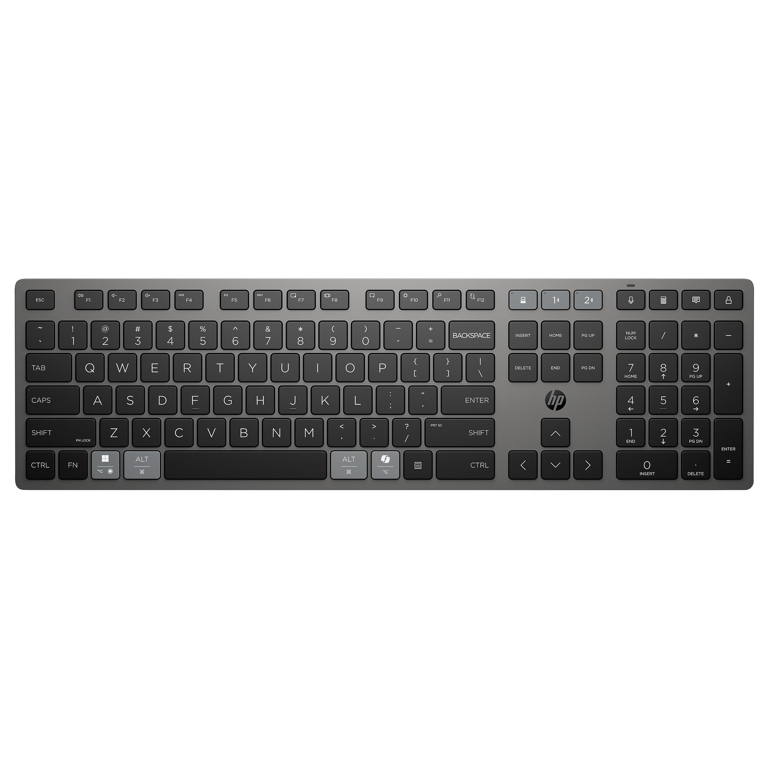 Trådløst tastatur HP 725 Multi-Device Rechargeable - sort