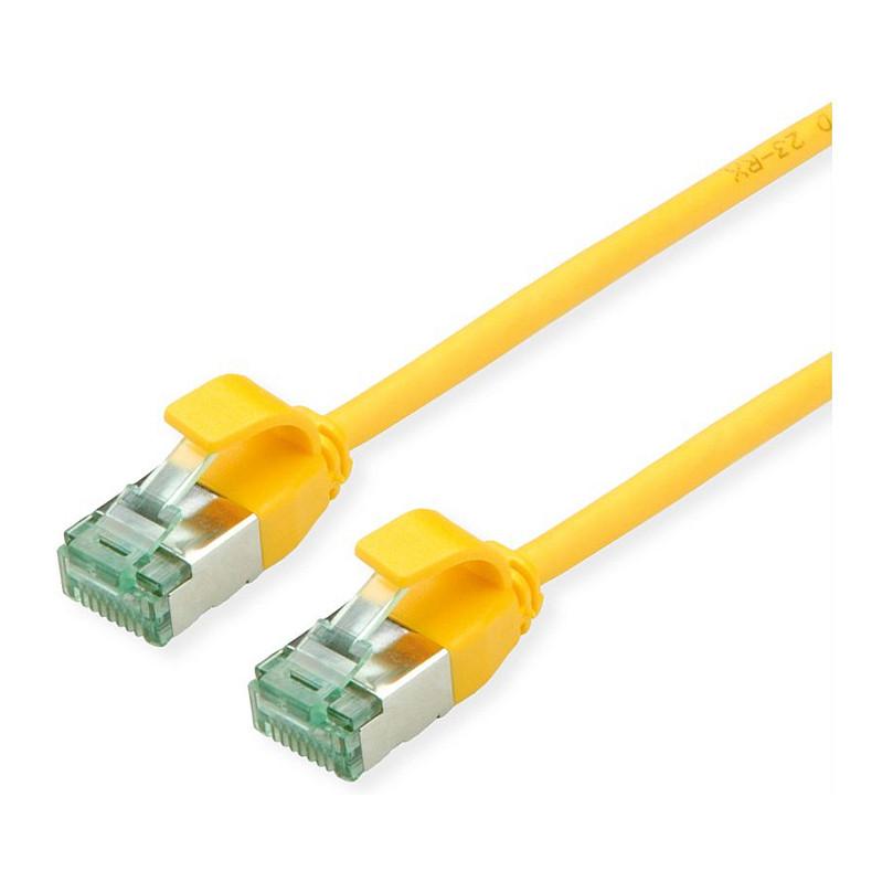 Netværkskabel ROLINE RM U/FTP Cat.6A slim - gul, 5 m