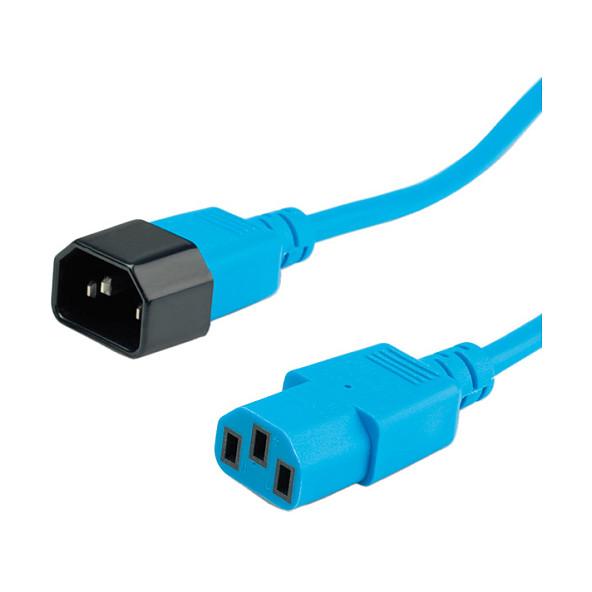 Strømkabel ROLINE IEC 320 C14 til C13 - blå, 1,8 m
