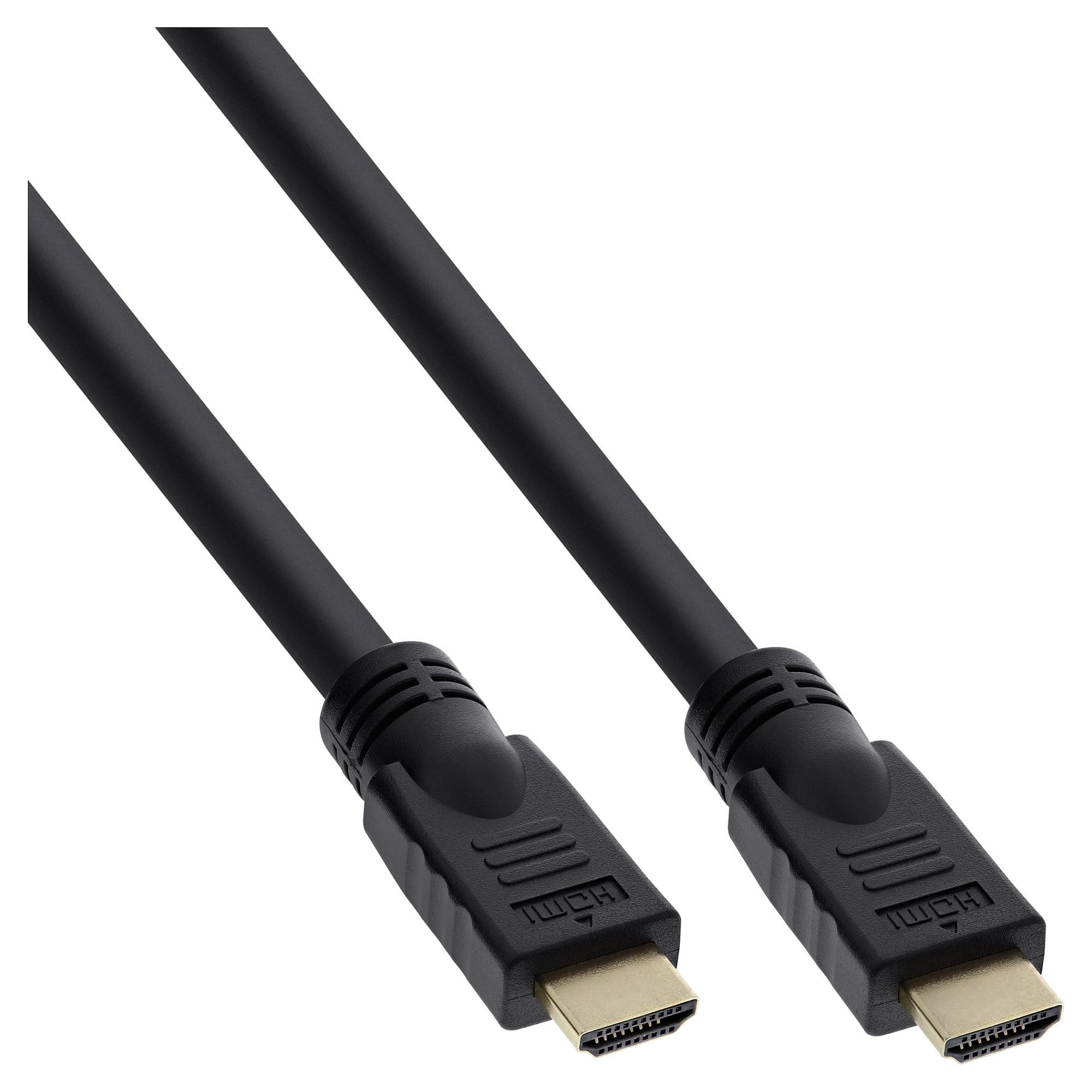 HDMI-kabel InLine High Speed Premium med Ethernet - sort, 10 m
