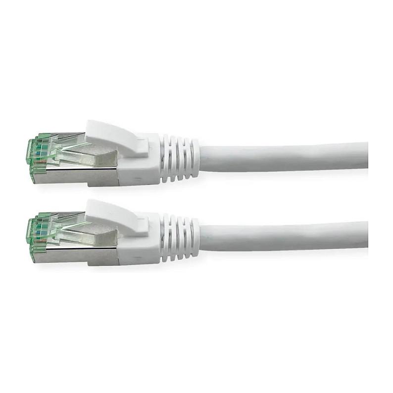 Patchkabel ROLINE Cat.6A S/FTP RJ-45 0,3 m - hvid