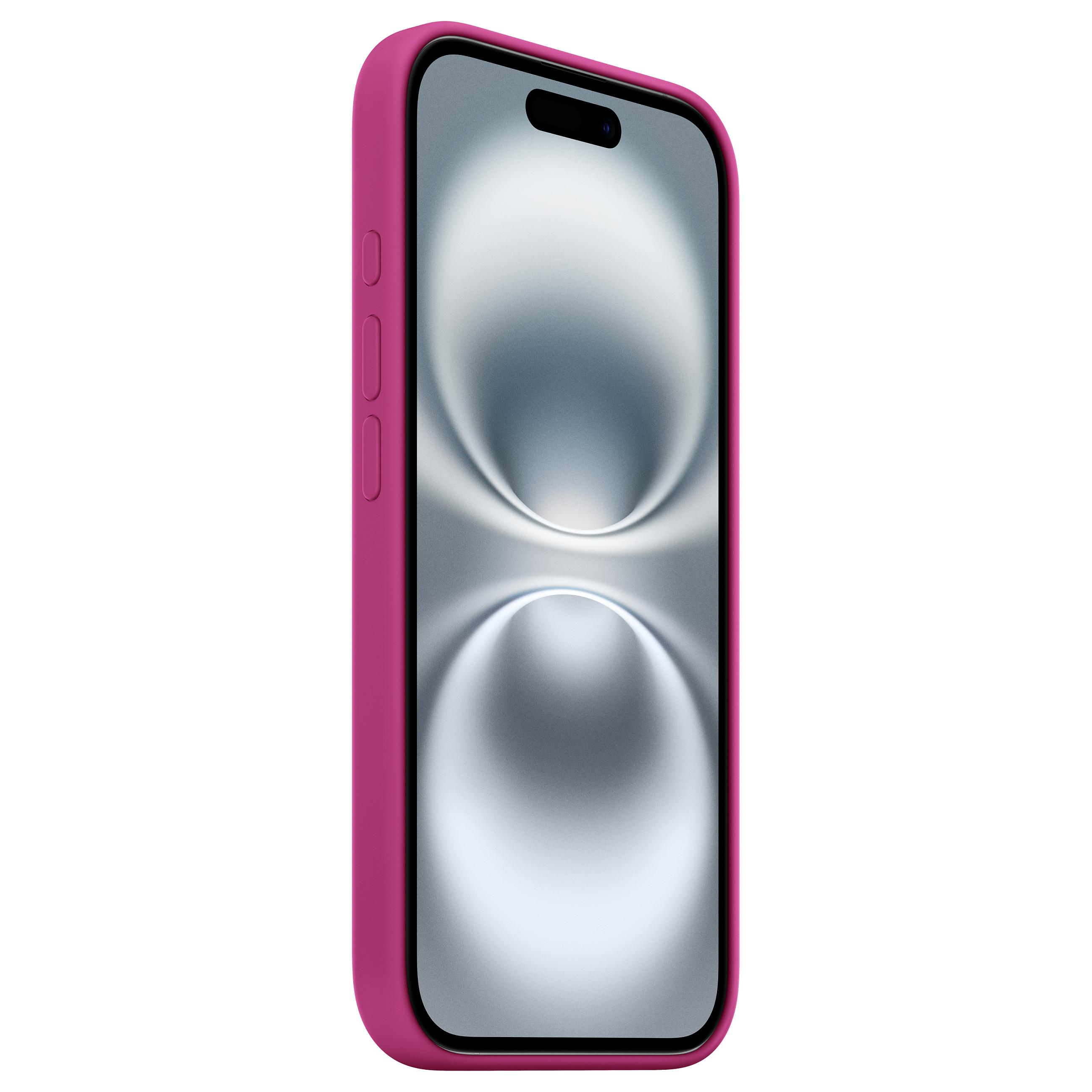 Apple - Beskyttelsescover til mobiltelefon - MagSafe-kompatibilitet - silicone - Fuchsia - for iPhone 16