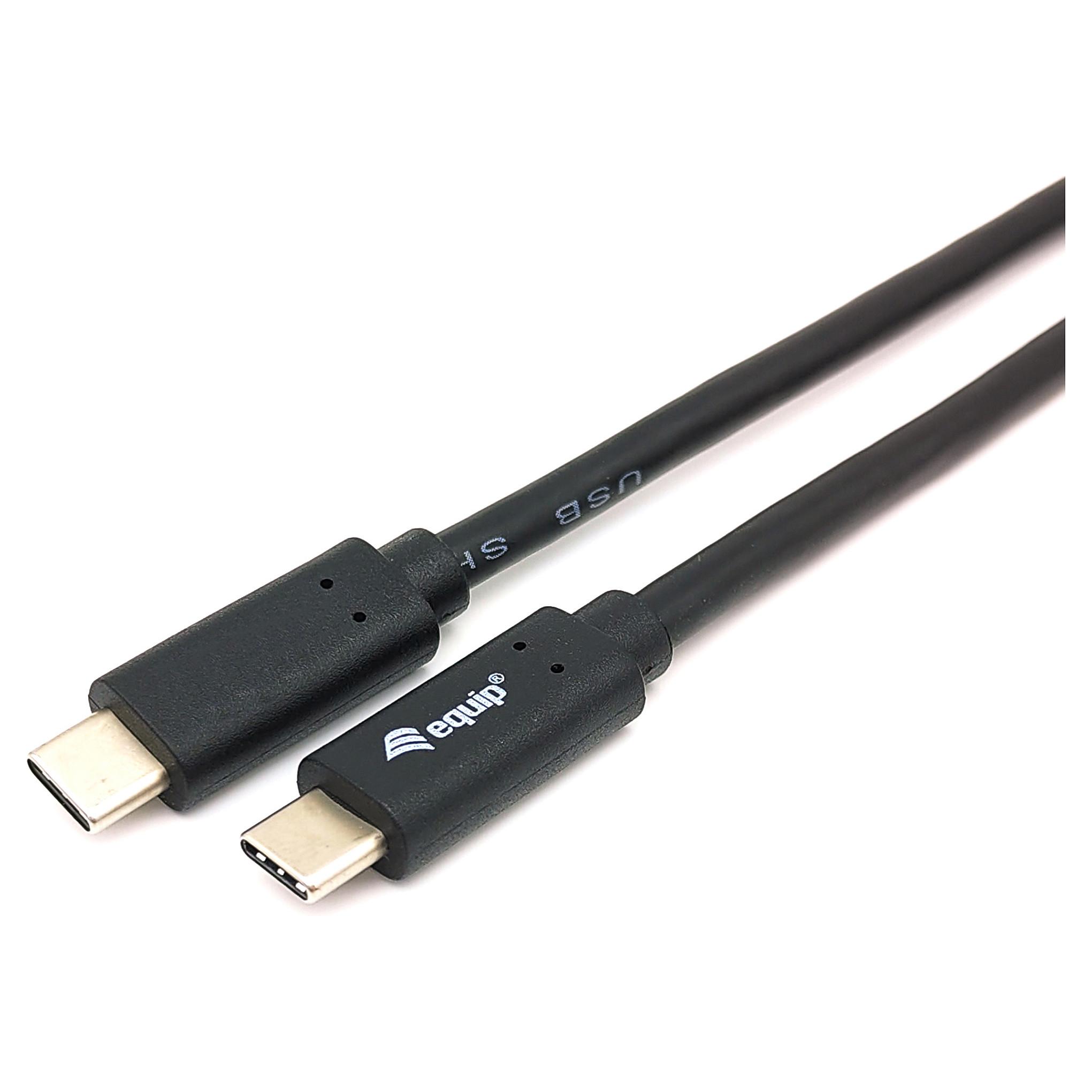 USB-C-kabel Equip USB 3.2 Gen 1 C til C PD 60 W - 0,5 m sort