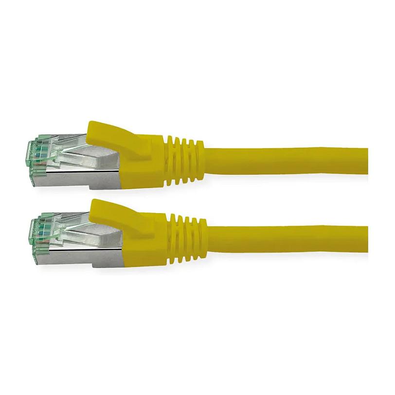 Patchkabel ROLINE Cat.6A S/FTP - gul, 0,3 m