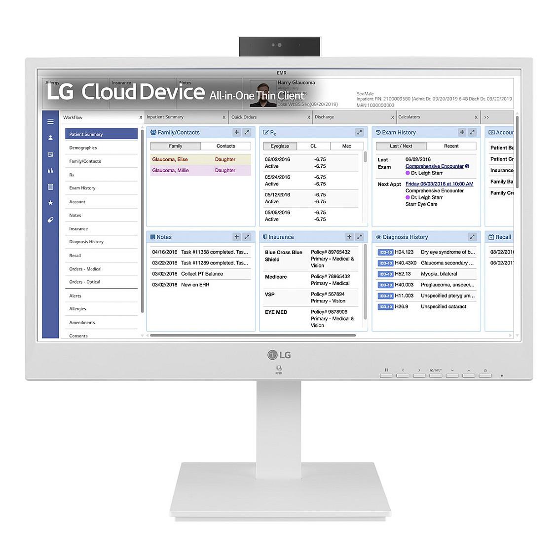LG 24CR670N-6P - Tynd klient - alt-i-én 1 x Celeron N5105 / op til 2.9 GHz - RAM 8 GB - SSD 256 GB - NVMe - UHD Graphics - Gigabit Ethernet, IEEE 802.11ax (Wi-Fi 6) - intet OS - skærm: LED 23.8 1920 x 1080 (Full HD) @ 75 Hz - hvid