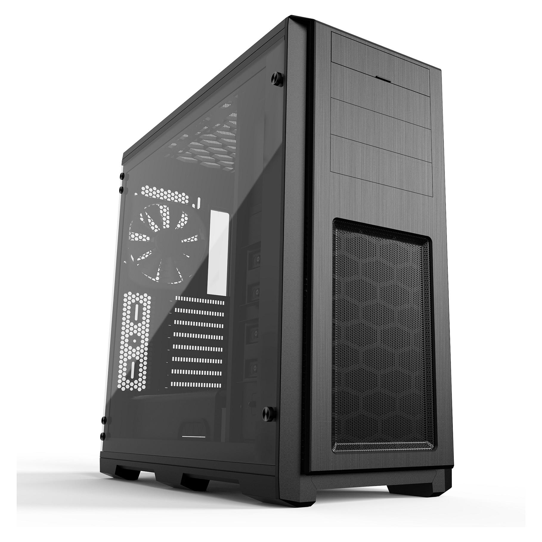 Phanteks Enthoo Pro Tempered Glass - Tower - udvidet ATX - sidepanel med vindue (hærdet glas) - ingen strømforsyning - sort satin - USB/Lyd