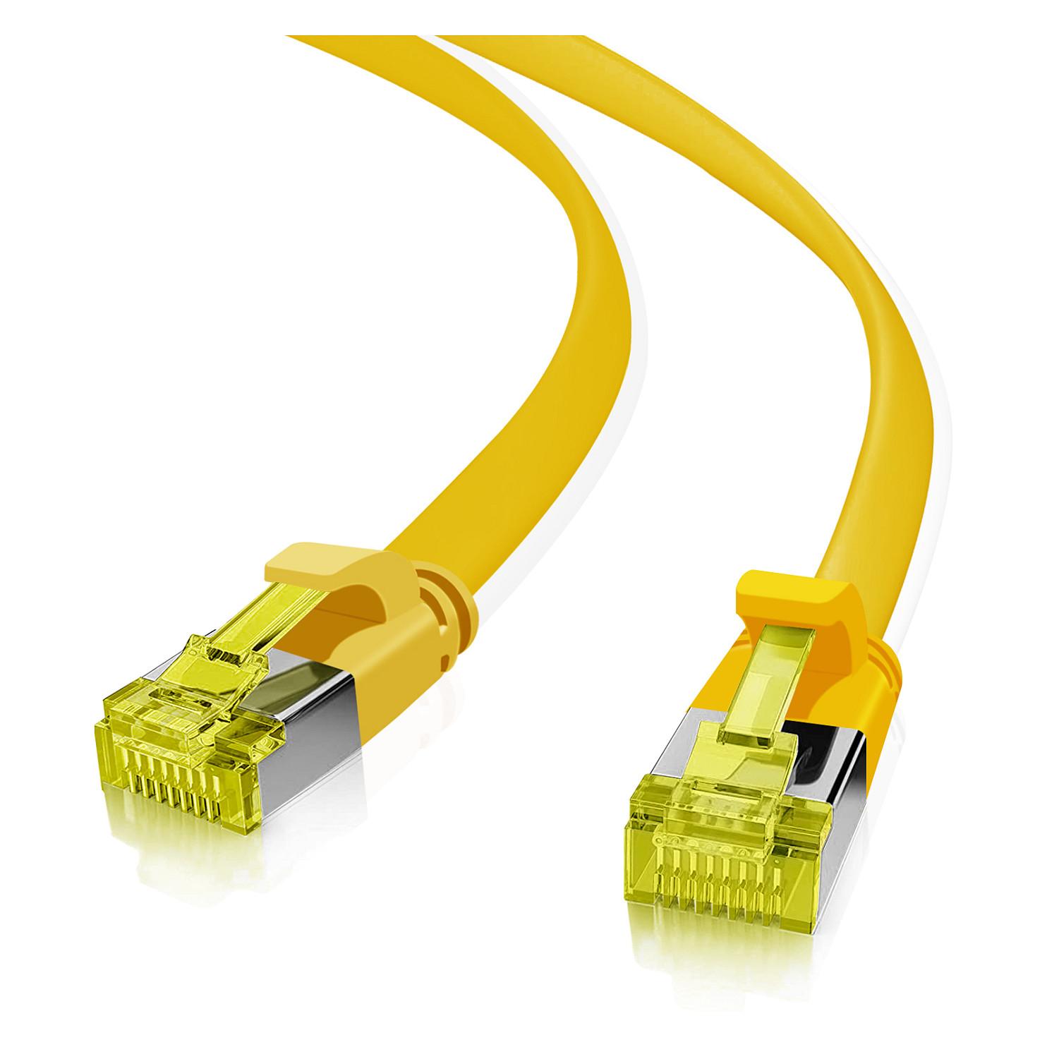 Patchkabel Helos Cat.6a ultraflad U/FTP AWG 32 - gul 15 m