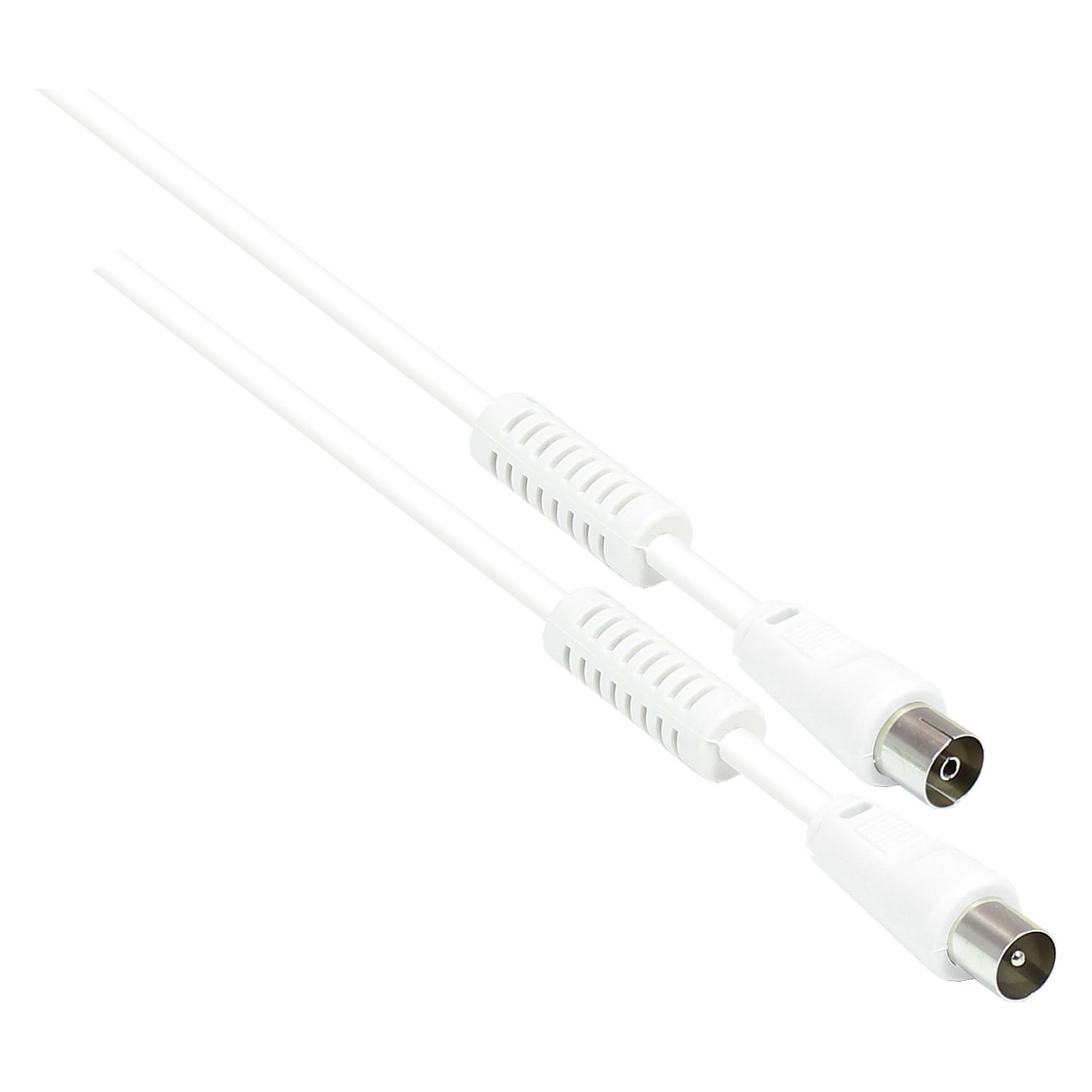 TV-antennekabel S-PAK015 - hvid, 1,5 m