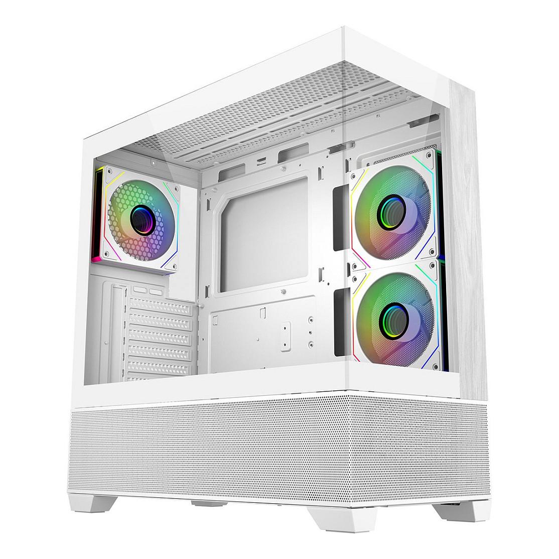 PC-kabinet Cooler Master Elite 690 Wood Midi Tower - hvid